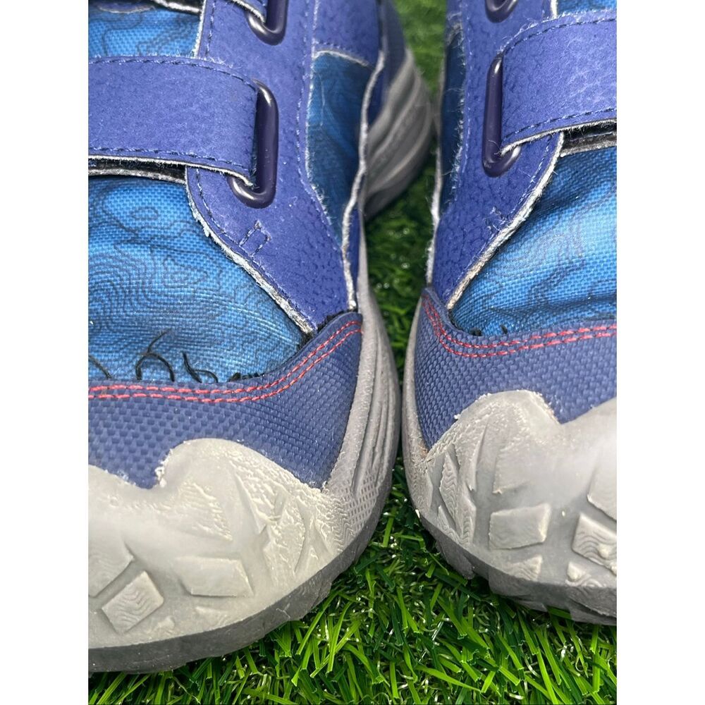 KEEN Kids Blue Hook & Loop Outdoor Hiking Shoes Size US 2 EU 34 Waterproof Trail - Picture 3 of 9